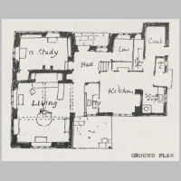 Baillie Scott, A Country Cottage, Ground plan, The International Yearbook of Decorative Art, 1918, p.4.jpg